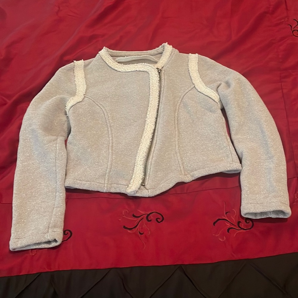 Moto Grey Heather jacket small petite